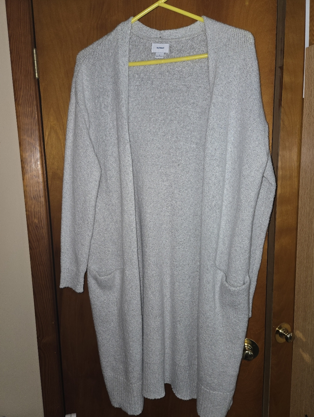 Old Navy Light Gray Open-Front Long Cardigan Sweater- Medium, NWT